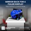Acrylic Display Case for Baseball Batting Helmet Premium Baseball Display Case with Clear Base and Polished Edges Durable Display Cases for Collectibles .Dim: 12.25" L x 10" W x 10.5" H (A012-BLR) view 2