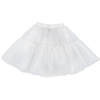Amosfun White Lolita Underskirt Short Dress Petticoat Tulle Hoopless Underskirt