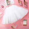 Amosfun White Lolita Underskirt Short Dress Petticoat Tulle Hoopless Underskirt view 3