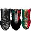 unbrand 3PCS Mexico Flag Magic Head Neck Gaiter Face Scarf Snood Neck Tube Outdoor Wrap Headwear UV Bandanas for Cycling Fishing Motorcycling Running Skateboarding view 1
