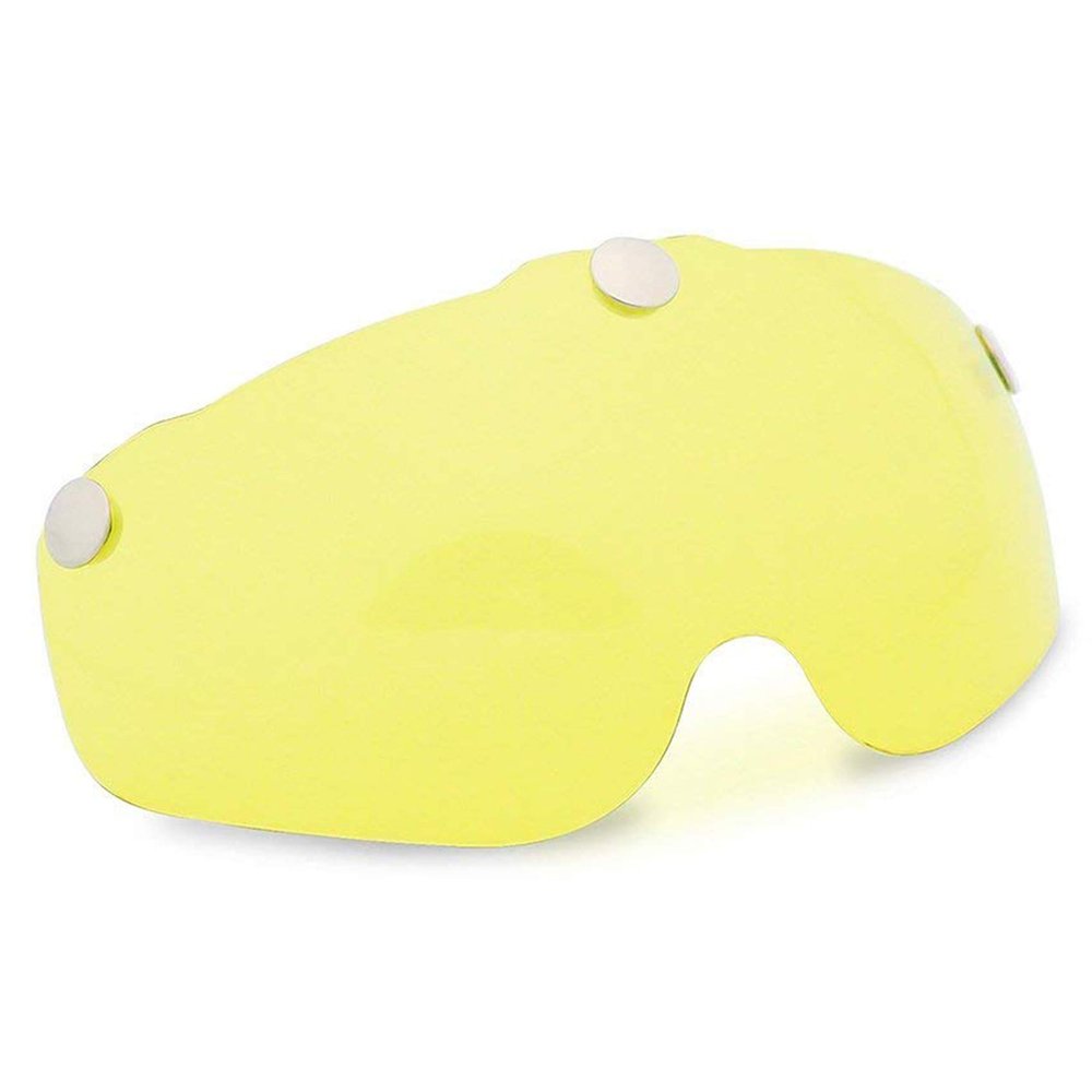 Bike Helmet Goggles Visor Shield, Removable/Detachable Magnetic Visor Goggles Shield Yellow for Cycling Helmet in Model BC-069
