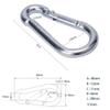 3 Inch Carabiner Clip Spring Snap Hook Heavy Duty 6pcs M8x80mm for Fitness Hammock Swing Camping Hiking view 2