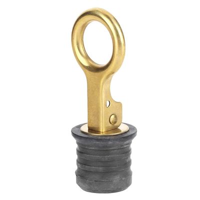 Boat Drain Plug Gorgeri Boat Bung Drain Plug Brass Rubber Snap Tight Boat Drain Plug Marine Boat Accessories for 1-1 / 4in Holes Marine Drain Plug