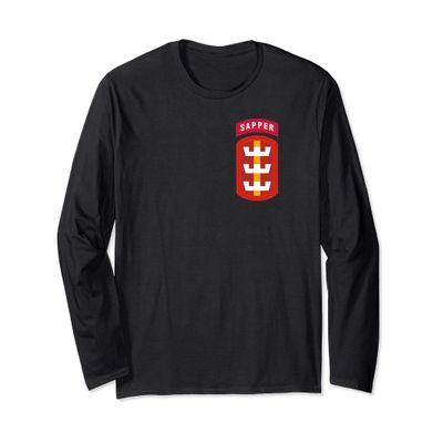 130th Engineer Brigade Patch - EN Sapper Tab Long Sleeve T-Shirt