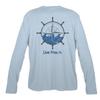 Nautical Compass Men's Long-Sleeve Solar Performance Shirt Arctic Blue Small view 1