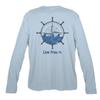 Nautical Compass Men's Long-Sleeve Solar Performance Shirt Arctic Blue Small view 2