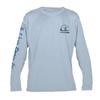 Nautical Compass Men's Long-Sleeve Solar Performance Shirt Arctic Blue Small view 3