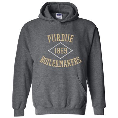 AH1107 - Purdue Boilermakers Stitch Arch Hoodie - X-Large - Dark Heather
