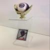 Baseball Stand with Golden Glove and Card Holder view 2