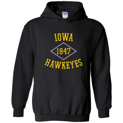 AH1107 - Iowa Hawkeyes Stitch Arch Hoodie - X-Large - Black