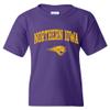 YS03 - Northern Iowa Panthers Arch Logo Youth T-Shirt - X-Large - Purple view 1