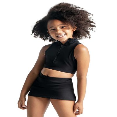 Capezio girls Team Basics Mock Neck Top - Sports Bra, Black, Small US
