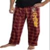 Harry Potter Men's Hogwarts House Crest Plaid Lounge Pajama Pants (Gryffindor, XX-Large) view 1