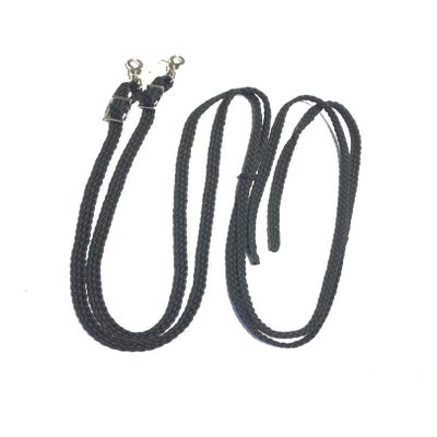 split reins flat braided black