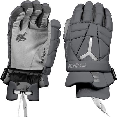 EPOCH LACROSSE - Elite Integra Pro Lacrosse, Unisex-Adult Sport Activity Glove with Dual-Density Foam and Adjustable Wrist, 10", Small, Grey