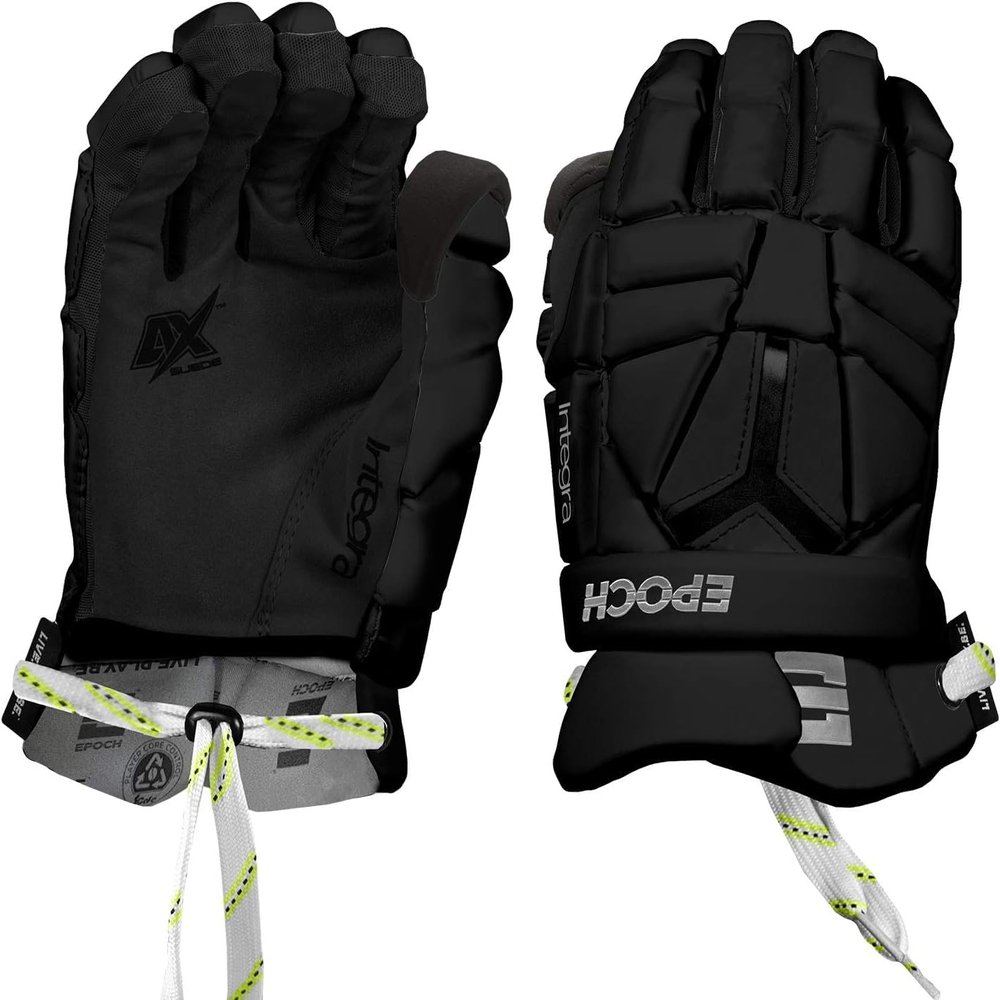 Epoch Lacrosse Integra Pro Lacrosse Unisex-Adult Sport Activity Glove for Goalies with Dual-Density Foam and Adjustable Wrist, 14", X-Large, Black