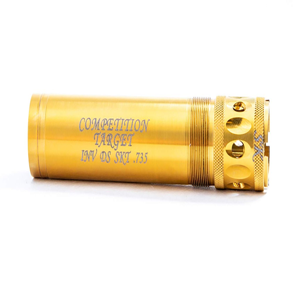 Carlson's Choke Tubes 12 Gauge for Browning Invector DS [ Improved Cylinder | 0.730 Diameter ] Stainless Steel | Gold Competition Target Ported Sporting Clays Choke Tube | Made in USA