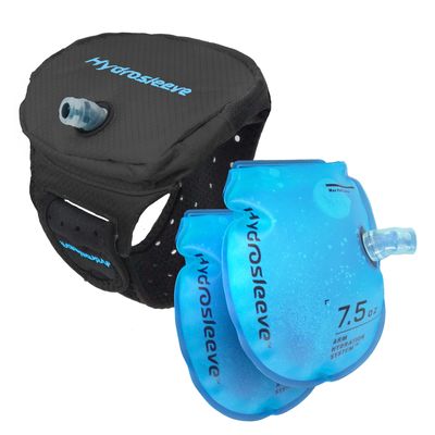 Hydrosleeve Package, Hands-Free Armband Hydration Pack and Hydration System for Runners and Athletes (Ocean Blue, Small)