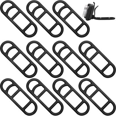 12 Pcs Bike Rubber Straps Bike Light Mount Bicycle Light Band Bicycle Silicone Band for Flashlight Cell Phones Speaker Holder Handlebar Sets