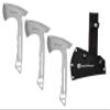 Smith & Wesson Hawkeye Throwing Axes with 10in Full Tang Stainless Steel Design, Bottle Opener and Nylon Sheath for Recreation and Competition, 3 pack view 1