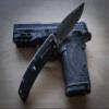 Smith & Wesson Velocite 7.75in High Carbon S.S. Assisted Folding Knife with 3.5in Clip Point Blade and Polymer Handle for Outdoor, Tactical, Survival and EDC,Black view 2