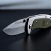 Smith & Wesson Freighter 7.6in High Carbon S.S. Folding Knife with 3.2in Drop Point Blade and Stainless/G10 Handle for Outdoor, Tactical, Survival and EDC view 3