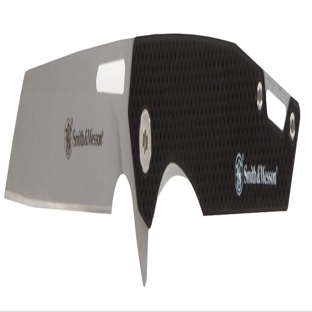 Smith & Wesson Sideburn 7.25in High Carbon S.S. Ultra Glide Folding Knife with 3in Wharncliffe Blade and G10 Handle for Outdoor, Tactical, Survival and EDC, Black