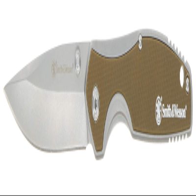 Smith & Wesson Cleft 7.75in S.S. Assisted Folding Knife with 3.5in Drop Point Blade and Stainless/G10 Handle for Outdoor, Tactical, Survival and EDC