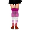 SEAEAGLE Lesbian Pride Flag Women Thigh High Socks Over Knee High Stockings Long Boot Socks view 1