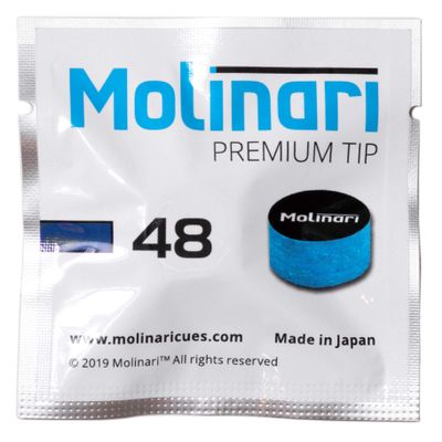 Molinari Premium Pool Billiard CUE TIP - 1 pc - 14 mm (Medium/Hard (48))