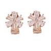 HAPPYAN High-grade Copper AAA Cubic Zircon Materia Clip on Earrings No Pierced for Women Party Wedding Senstive ears hypoallergenic Clip-ons (Gold color) view 1