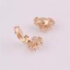 HAPPYAN High-grade Copper AAA Cubic Zircon Materia Clip on Earrings No Pierced for Women Party Wedding Senstive ears hypoallergenic Clip-ons (Gold color) view 3