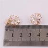 HAPPYAN High-grade Copper AAA Cubic Zircon Materia Clip on Earrings No Pierced for Women Party Wedding Senstive ears hypoallergenic Clip-ons (Gold color) view 4