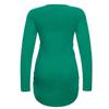 Women's Maternity Christmas Long Sleeve T-Shirt Side Ruched Tops Elf Pregnancy Clothes (Green, Medium) view 3