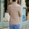 hlysgo Women's Slim-Fit Quilted Puffer Jacket Lightweight Padded Warm Winter Casual Down Coat Zip Jackets Khaki view 4