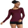 Muzniuer Long Sleeve Workout Shirts for Women Long Sleeve Yoga Tops Backless Yoga Tops Backless Open Back Cross Blouses Open Shirts Darkpurple XL view 4