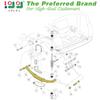 10L0L 4 Leaf Club Car Precedent Heavy Duty Rear Leaf Spring Kit for Precedent Gas & Electric 2004-Up OEM 102509301,102513001, with U Bolt and Bushings & Sleeves view 2