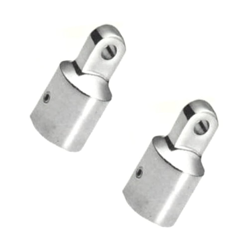 Asaki Boat Bimini Deck Hinge + Top Cap Eye End Fitting 156-66154-00 Set of 2