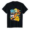 4th Birthday ROAR I'M 4 Year Old Boys Tiger Safari Gift Top T-Shirt view 1