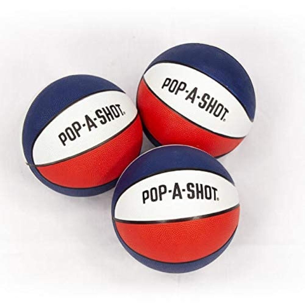 Pop-A-Shot Official Mini Basketball-3 Pack | Size 3 7-inch Diameter | Compatible with Official Games