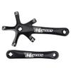 Keenso Crank Arms, 1 Pair Universal 170mm Aluminium Alloy Single Crankset Crank Arm Set Repair Parts BCD 130 mm for Mountain Road Bike(Black) view 1