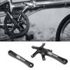 Keenso Crank Arms, 1 Pair Universal 170mm Aluminium Alloy Single Crankset Crank Arm Set Repair Parts BCD 130 mm for Mountain Road Bike(Black) view 2