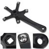 Keenso Crank Arms, 1 Pair Universal 170mm Aluminium Alloy Single Crankset Crank Arm Set Repair Parts BCD 130 mm for Mountain Road Bike(Black) view 4