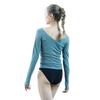 119146007 Long Sleeve Pull On Dancewear Ballet Sweater Dance Tops (L, Blue Green) view 2