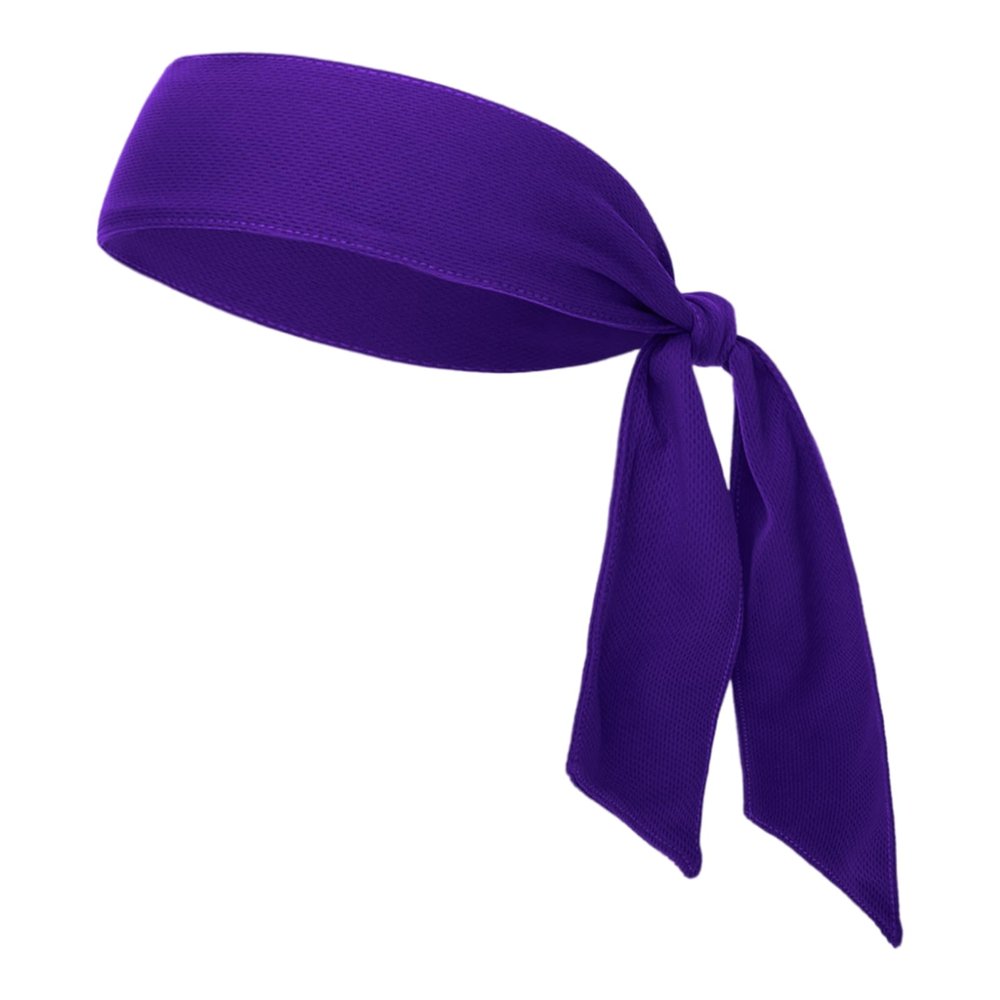 GOGO Tie Back Headband for Women, Adjustable Sweatband Sport Headbands for Men, Sweat Band for Running Tennis, Head Tie for Workouts and Sports, Running, Football, Basketball Teams, Athletics - Purple