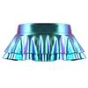 Moily Women's Shiny Metallic Low Rise Double Layered Ruffled Frilly Mini Skirt Club Rave Dance Blue Medium view 4
