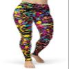 sissycos Women's 80s Leggings Artistic Splash Printed Buttery Soft Stretchy Pants (X-Large, Splash Graffiti) view 1