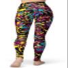 sissycos Women's 80s Leggings Artistic Splash Printed Buttery Soft Stretchy Pants (X-Large, Splash Graffiti) view 2