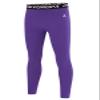 DEVOROPA Boys Leggings Quick Dry Youth Compression Pants Sports Tights Basketball Base Layer Purple XS view 1