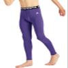 DEVOROPA Boys Leggings Quick Dry Youth Compression Pants Sports Tights Basketball Base Layer Purple XS view 2